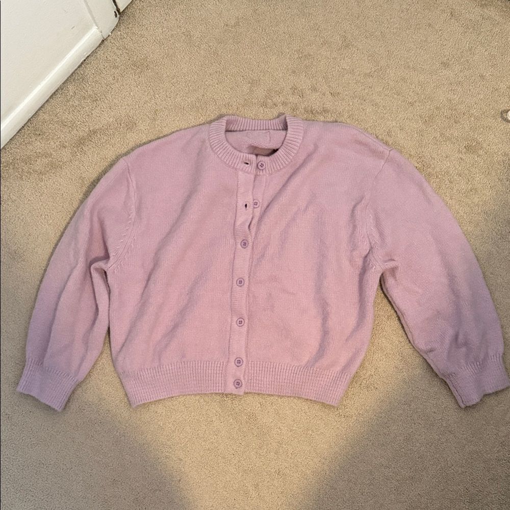 Daily Drills Lavender Button-Up Cardigan NEW XS/S